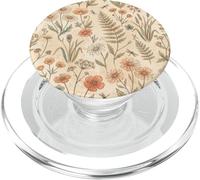 Diseño de ilustración botánica de Prado de Flores Silvestres Vintage PopSockets PopGrip para MagSafe