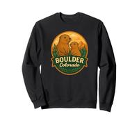 Diseño de Insignia de mamá y Cachorro de Perro de Las praderas de Boulder Colorado Sudadera