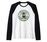 Diseño de Insignia misteriosa acogedora: té Caliente, Pistas afiladas Camiseta Manga Raglan