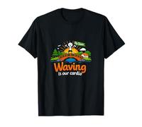 Diseño de Insignia Waving Is Our Cardio Local Pride Camiseta