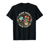 Diseño de inspiración Floral «Bloom Where You Are Planted» Camiseta