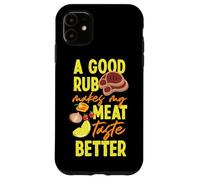 Diseño de juego de palabras de carne para hombres que aman la barbacoa Carcasa para iPhone 11