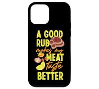 Diseño de juego de palabras de carne para hombres que aman la barbacoa Carcasa para iPhone 12 mini