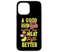 Diseño de juego de palabras de carne para hombres que aman la barbacoa Carcasa para iPhone 13 Pro Max
