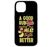 Diseño de juego de palabras de carne para hombres que aman la barbacoa Carcasa para iPhone 14