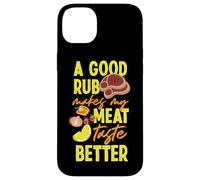 Diseño de juego de palabras de carne para hombres que aman la barbacoa Carcasa para iPhone 14 Plus