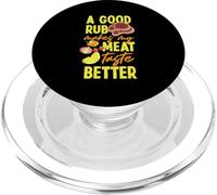 Diseño de juego de palabras de carne para hombres que aman la barbacoa PopSockets PopGrip para MagSafe
