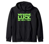 Diseño de Juego de Palabras de trébol May The Luck Be with You Sudadera con Capucha