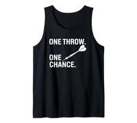 Diseño de Jugador centrado en Dardos One Throw One Chance Camiseta sin Mangas