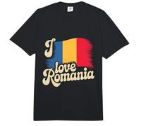 Diseño de la Bandera de Rumania I Love | Gráfico del Orgullo rumano Comfort Colors Adult Heavyweight T-Shirt