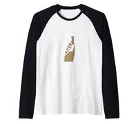 Diseño de la naturaleza de escalada - silueta de pared de Camiseta Manga Raglan