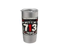 Diseño de letrero de calle de concreto de Texas 713 Vaso térmico de acero inoxidable de doble pared