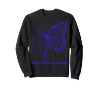 Diseño de línea de Mariposa Azul - from Within We Emerge Sudadera