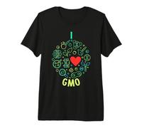 Diseño de línea Redonda I Love GMO Camiseta Premium