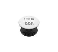 Diseño de Linux 1991 para fanáticos del Software Libre y de código Abierto PopSockets PopGrip Adhesivo