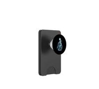 Diseño de Lobo del Bosque Aullando bajo Luna Llena PopSockets PopWallet para MagSafe