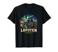 Diseño de Lofoten, Noruega, Fiordos del Norte y Luces Camiseta