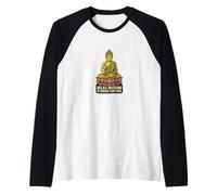 Diseño de Loto de Buda con Relax Nada está en Control Camiseta Manga Raglan