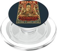 Diseño de Loto de Buda con Relax Nada está en Control PopSockets PopGrip para MagSafe