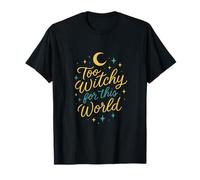 Diseño de Luna Creciente Demasiado Bruja para Este Mundo Camiseta