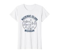 Diseño de Mackinac Island Up North Michigan Camiseta gráfica económica