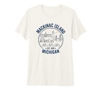 Diseño de Mackinac Island Up North Michigan Camiseta Premium