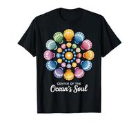 Diseño de Mandala de Concha de Alma del Centro del océano Camiseta
