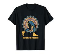 Diseño de Mandala de Yoga centrado en la Fuerza Camiseta