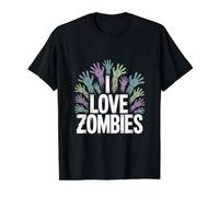 Diseño de Mano Espeluznante I Love Zombies Camiseta gráfica económica