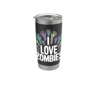 Diseño de mano espeluznante I Love Zombies Vaso térmico de acero inoxidable de doble pared