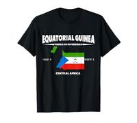 Diseño de mapa de Guinea Ecuatorial con coordenadas y apodo Camiseta