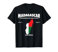 Diseño de mapa de Madagascar con coordenadas y apodo Camiseta