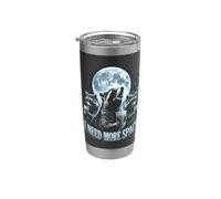 Diseño de mapache I Need More Space Coffee Moon Vaso térmico de acero inoxidable de doble pared