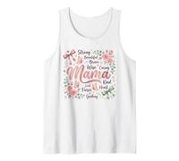 Diseño de Mariposa Floral Fuerte y Hermoso de Brave Mama Camiseta sin Mangas