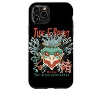 Diseño de máscara Tide & Spirit Yokai Ocean Carcasa para iPhone 11 Pro