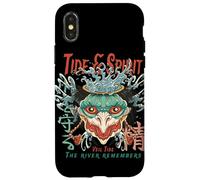 Diseño de máscara Tide & Spirit Yokai Ocean Carcasa para iPhone X/XS