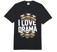 Diseño de máscaras de Comedia de Teatro I Love Drama Comfort Colors Adult Heavyweight T-Shirt