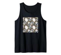 Diseño de Media Concha de ostra con temática de Playa, Color Topo Camiseta sin Mangas