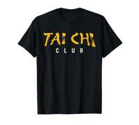 Diseño de meditación de Artes Marciales de Tai Chi Camiseta gráfica económica, Hombre, Negro, M