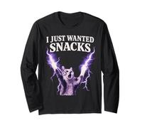 Diseño de Meme de I Just Wanted Snacks Rage Cat Manga Larga