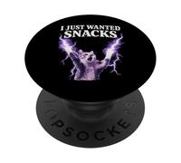 Diseño de Meme de I Just Wanted Snacks Rage Cat PopSockets PopGrip Adhesivo