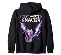 Diseño de Meme de I Just Wanted Snacks Rage Cat Sudadera con Capucha