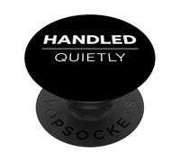 Diseño de mentalidad Profesional con diseño de Competencia Silenciosamente Tranquila PopSockets PopGrip Adhesivo