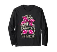 Diseño de moño desordenado de la ciudad de San Francisco Manga Larga