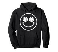 Diseño de Monstera Leaf Happy Face, Amante de Las Plantas Tropicales, Playa Sudadera con Capucha