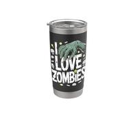 Diseño de monstruo espeluznante y genial de «I Love Zombies» Vaso térmico de acero inoxidable de doble pared