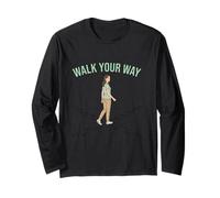 Diseño de motivación de Camino Personal Walk Your Way Manga Larga