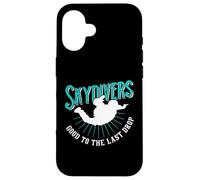 Diseño de motivación de paracaidismo de última gota para un paracaidista Carcasa para iPhone 16