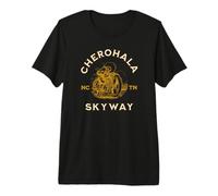 Diseño de Motocicleta Cherohala Skyway North Carolina Tennessee Camiseta Premium