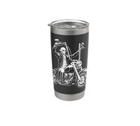 Diseño de motocicleta del presidente George Washington Vaso térmico de acero inoxidable de doble pared